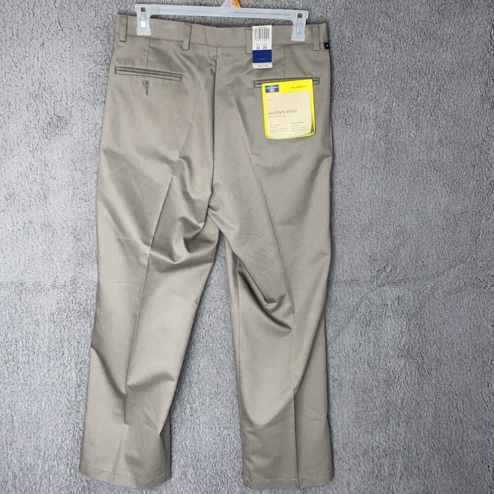 NWT DOCKERS‎ Khaki Pants Men 34x29  Flat Front Relaxed Fit Stain Defender - Picture 5 of 8